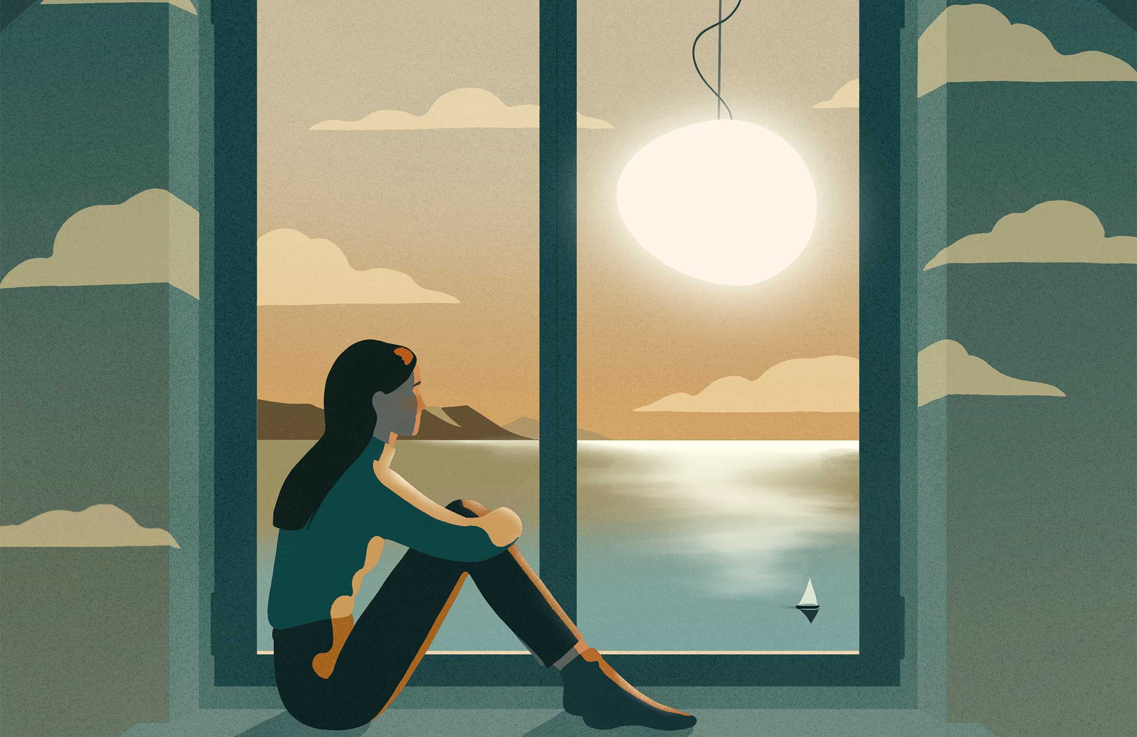 Light and emotions in Allissand’s illustrations for “What’s in a lamp?”
