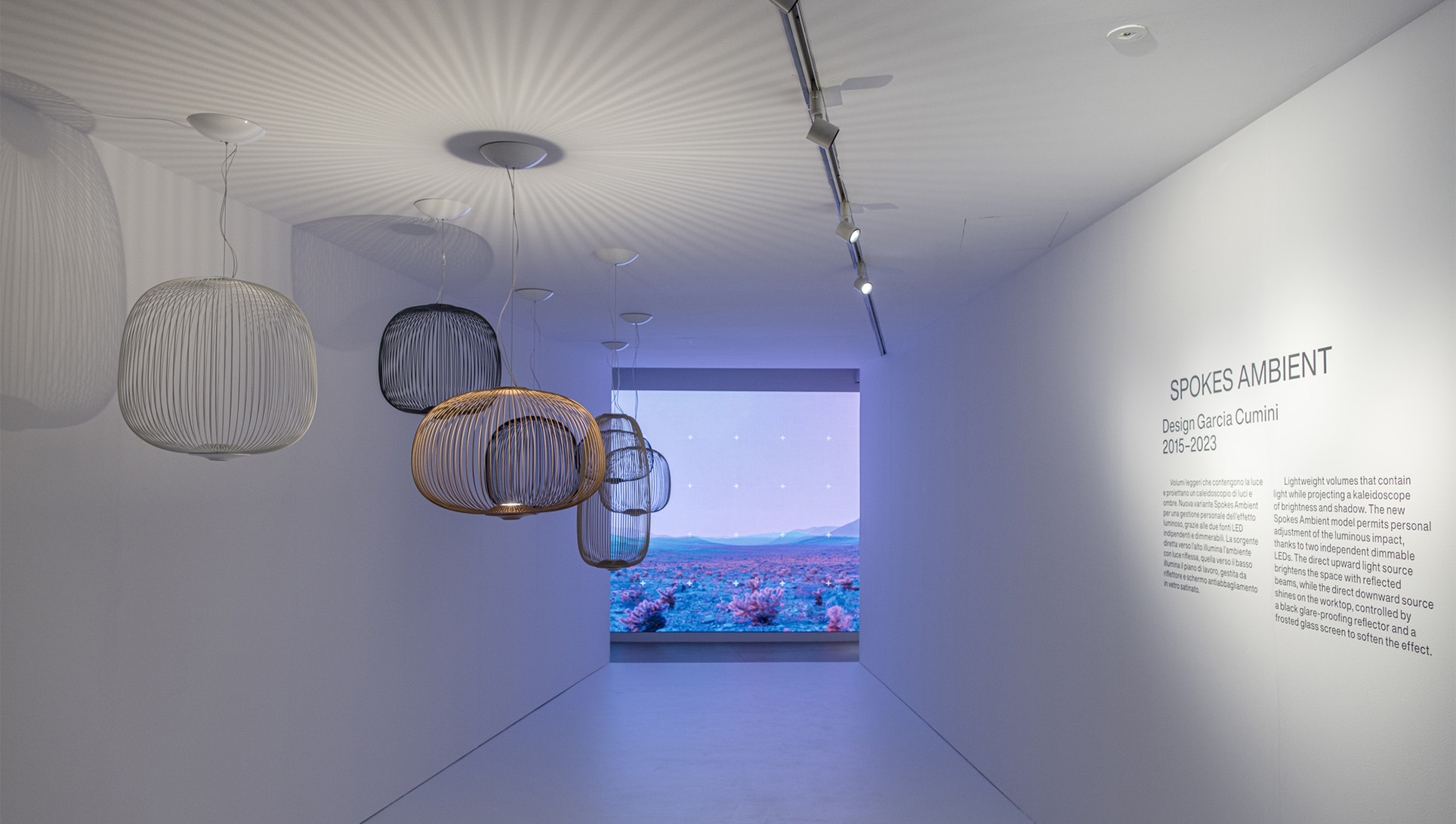 The dual illumination of Spokes Ambient in a video installation